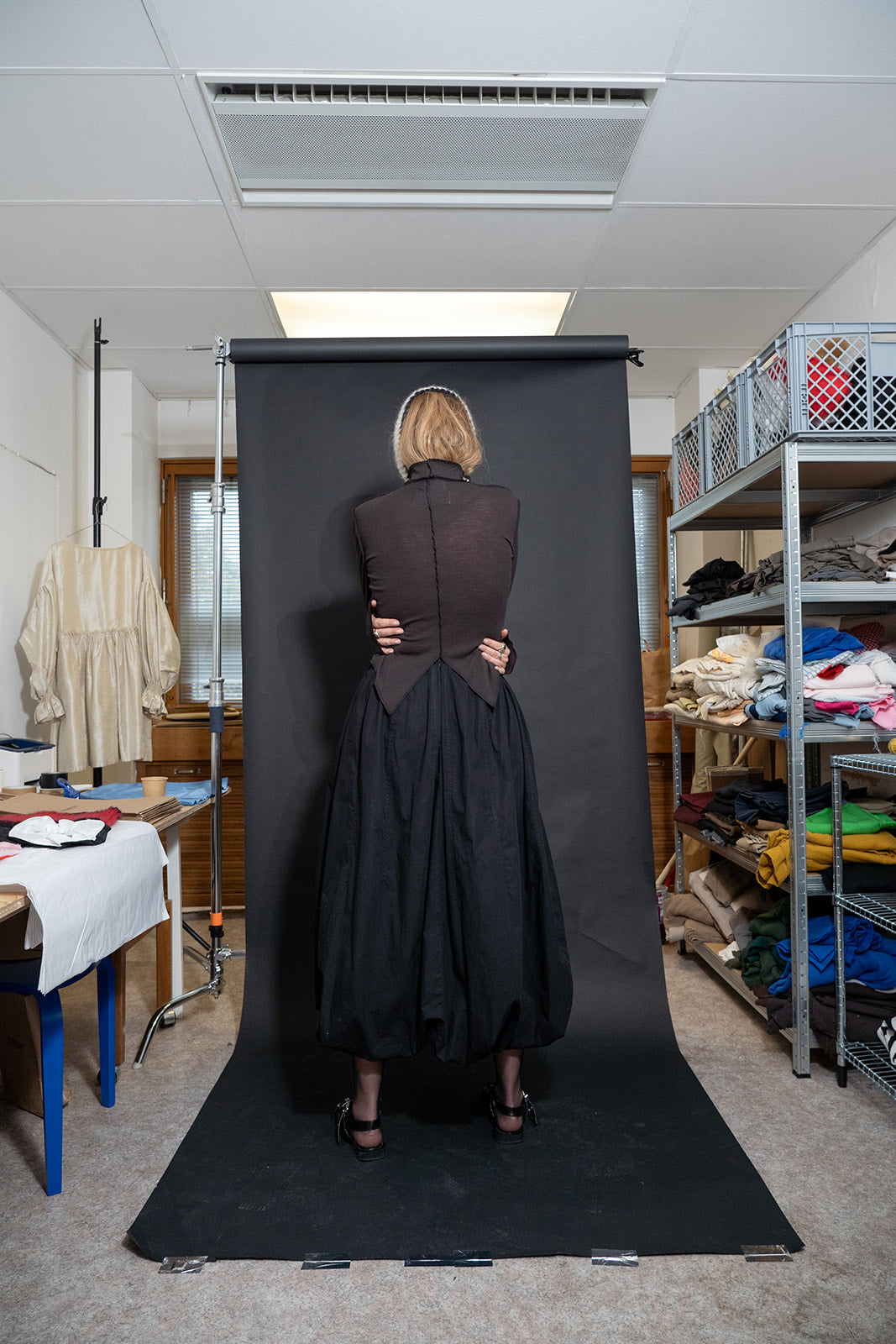 Split wool turtleneck