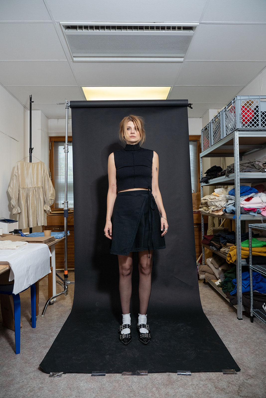 Turtle neck top zero waste