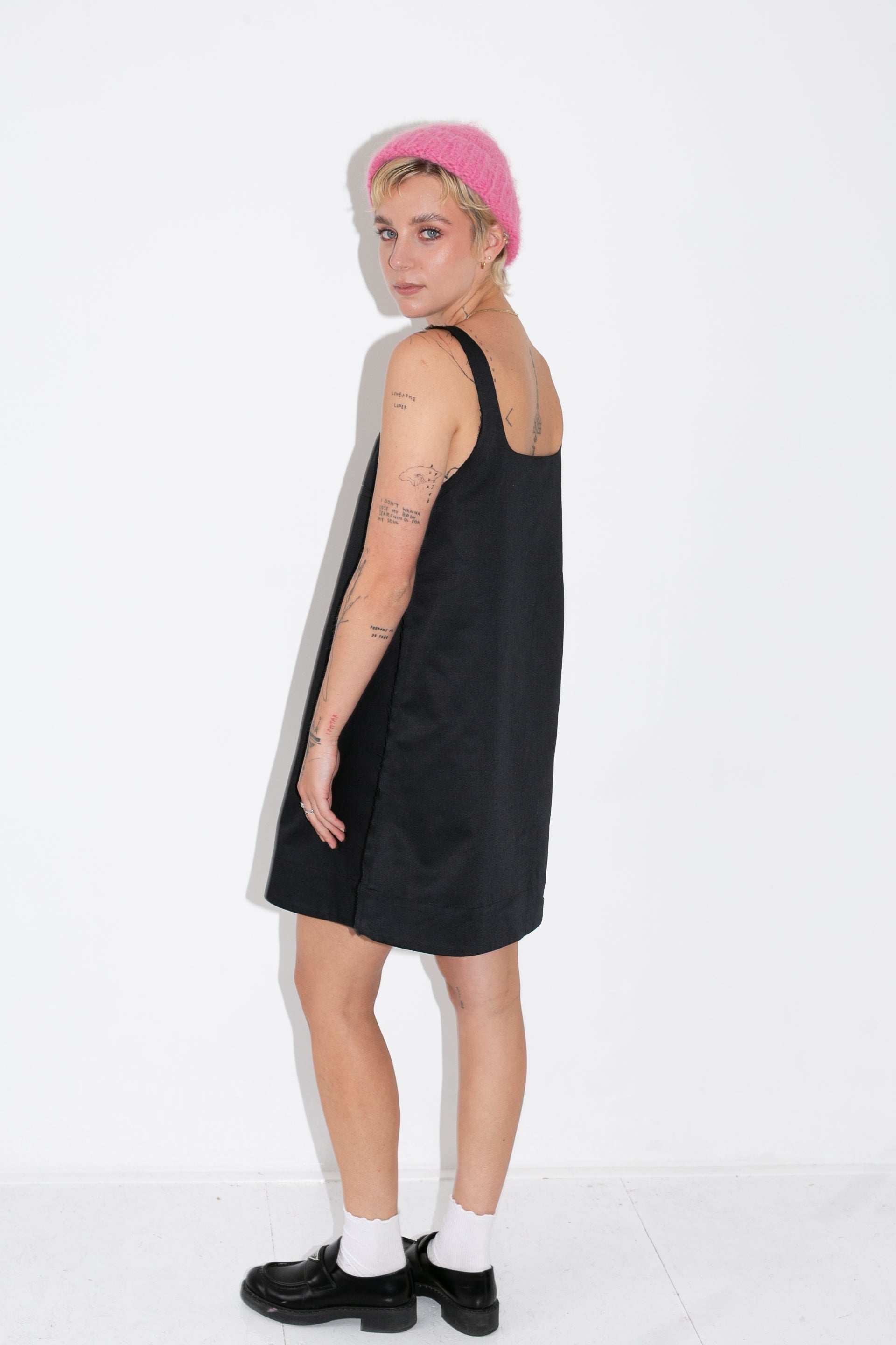 Pinafore twill dress