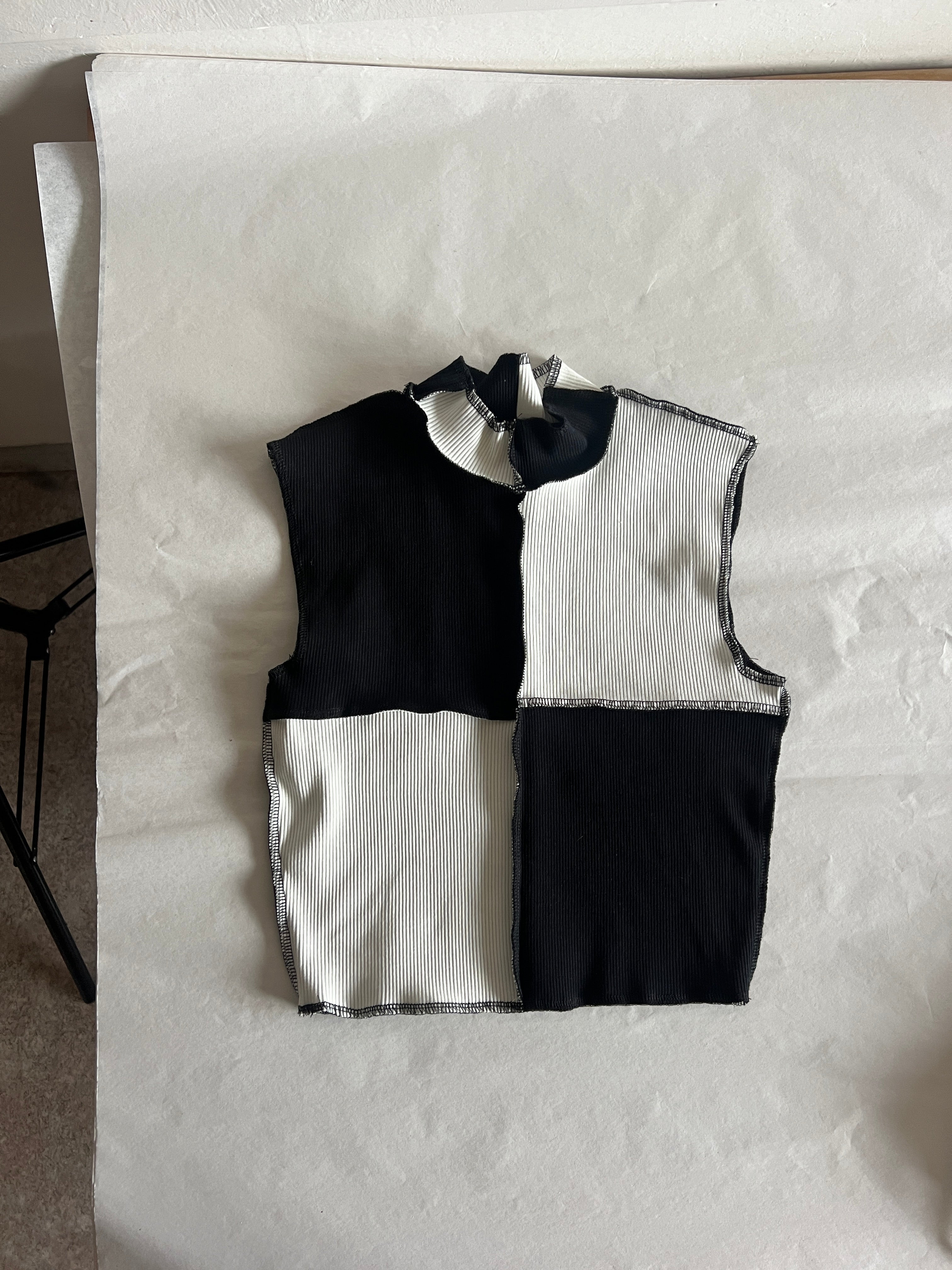 Turtle neck top zero waste