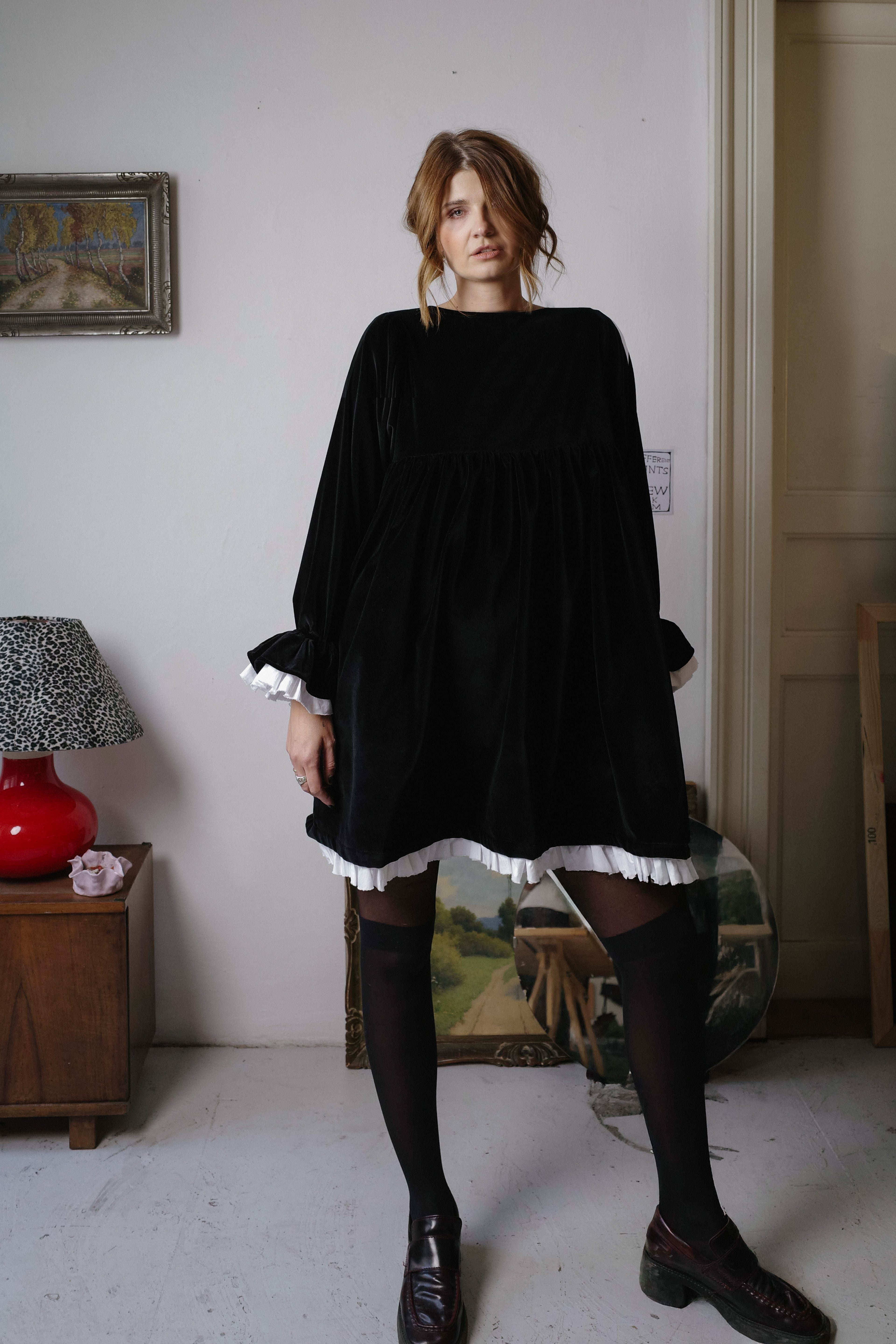 Country velvet dress