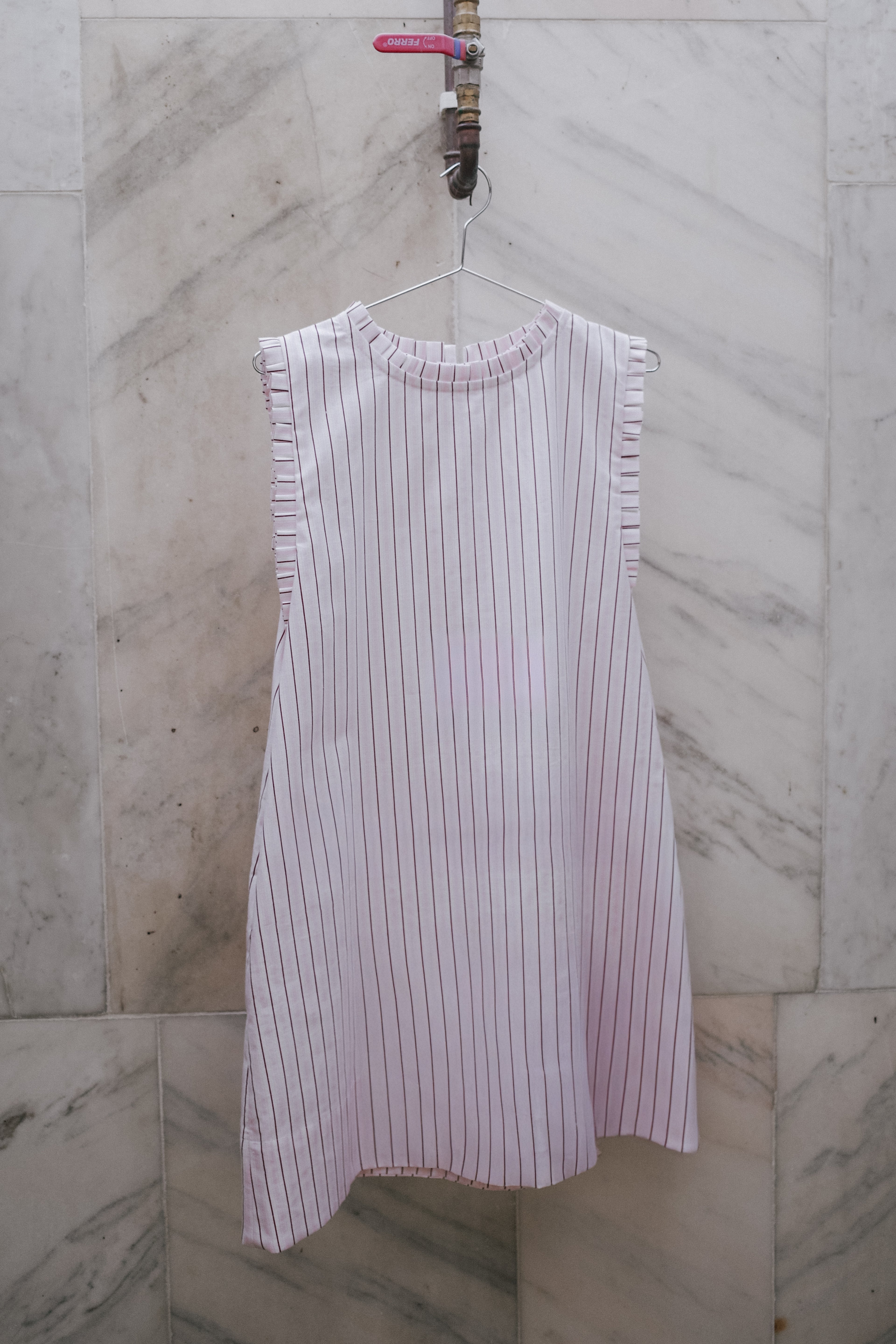Poplin mini A line cut dress