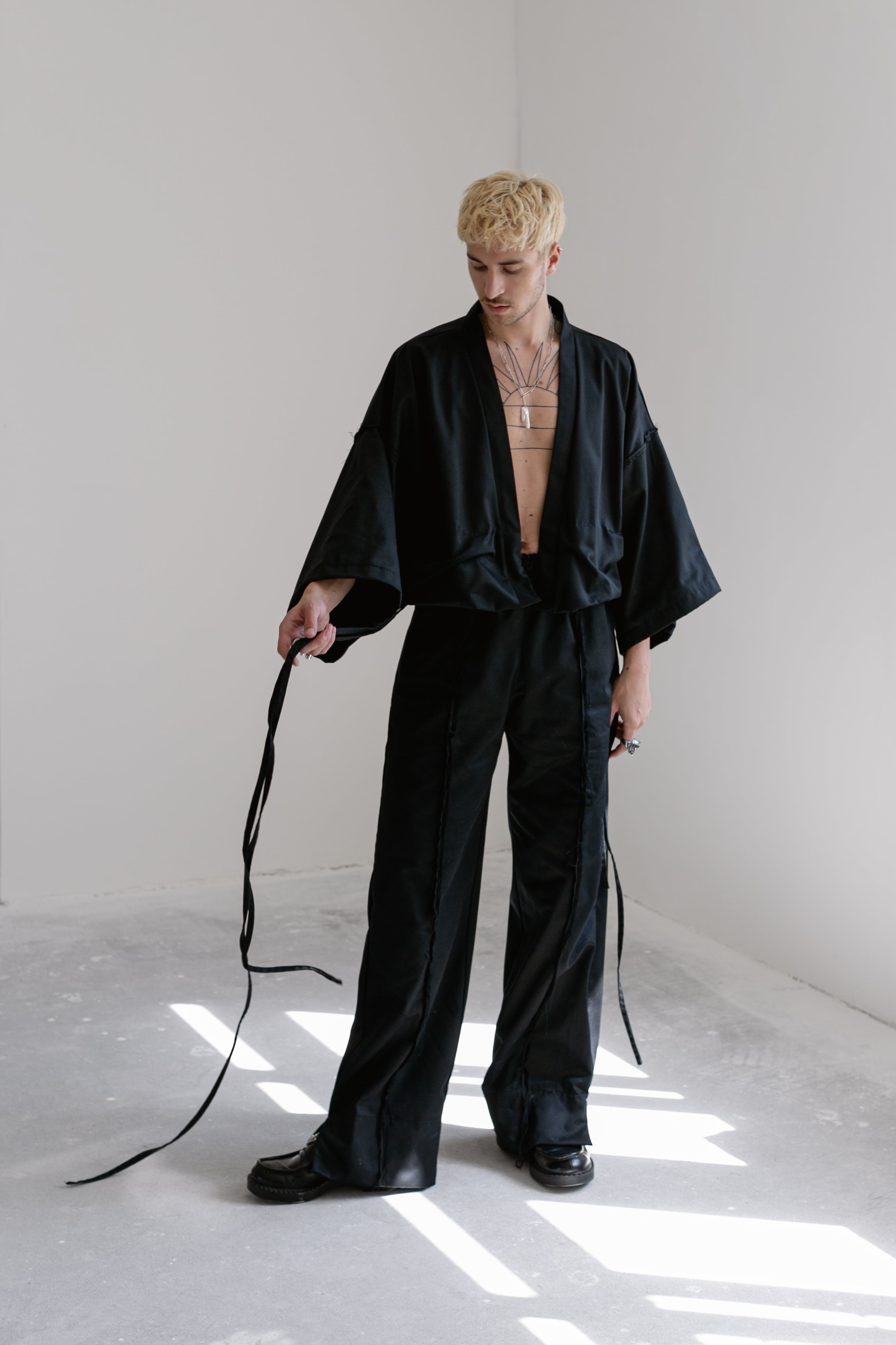 Twill kimono set