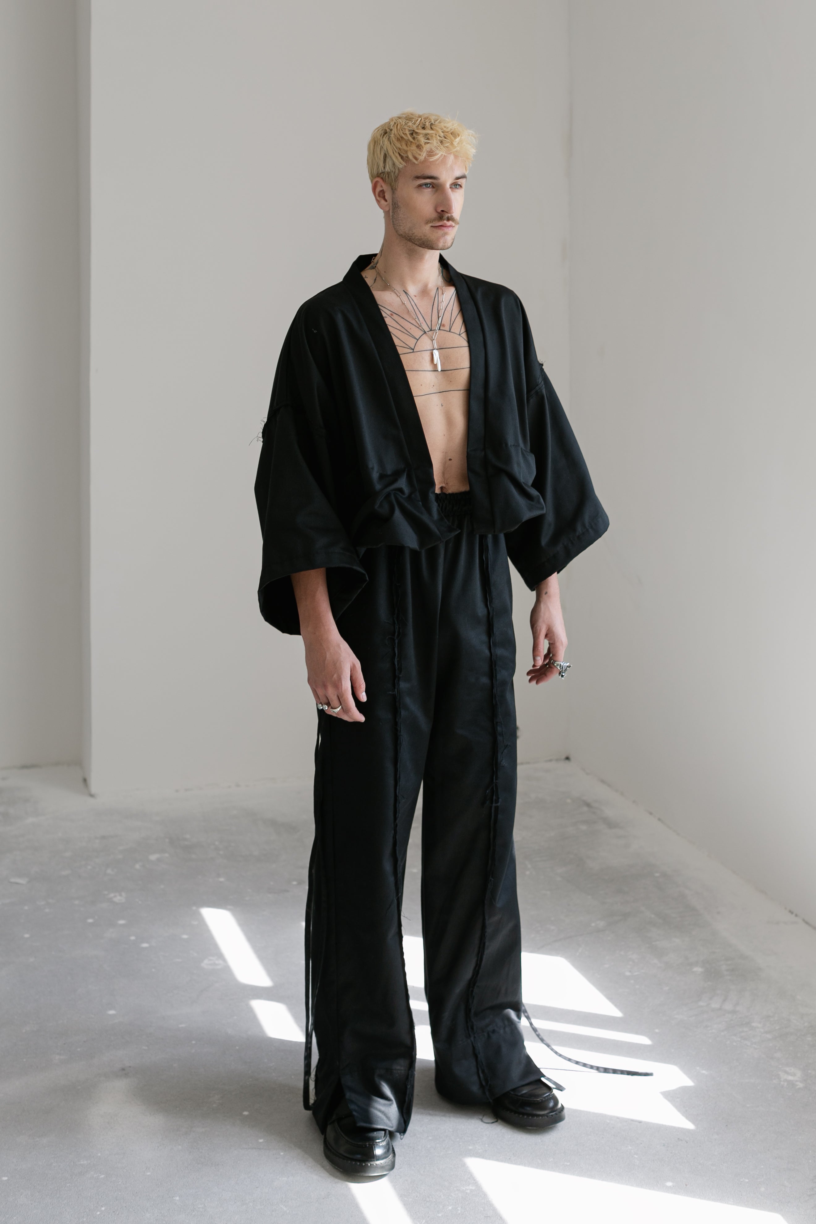 Twill kimono set