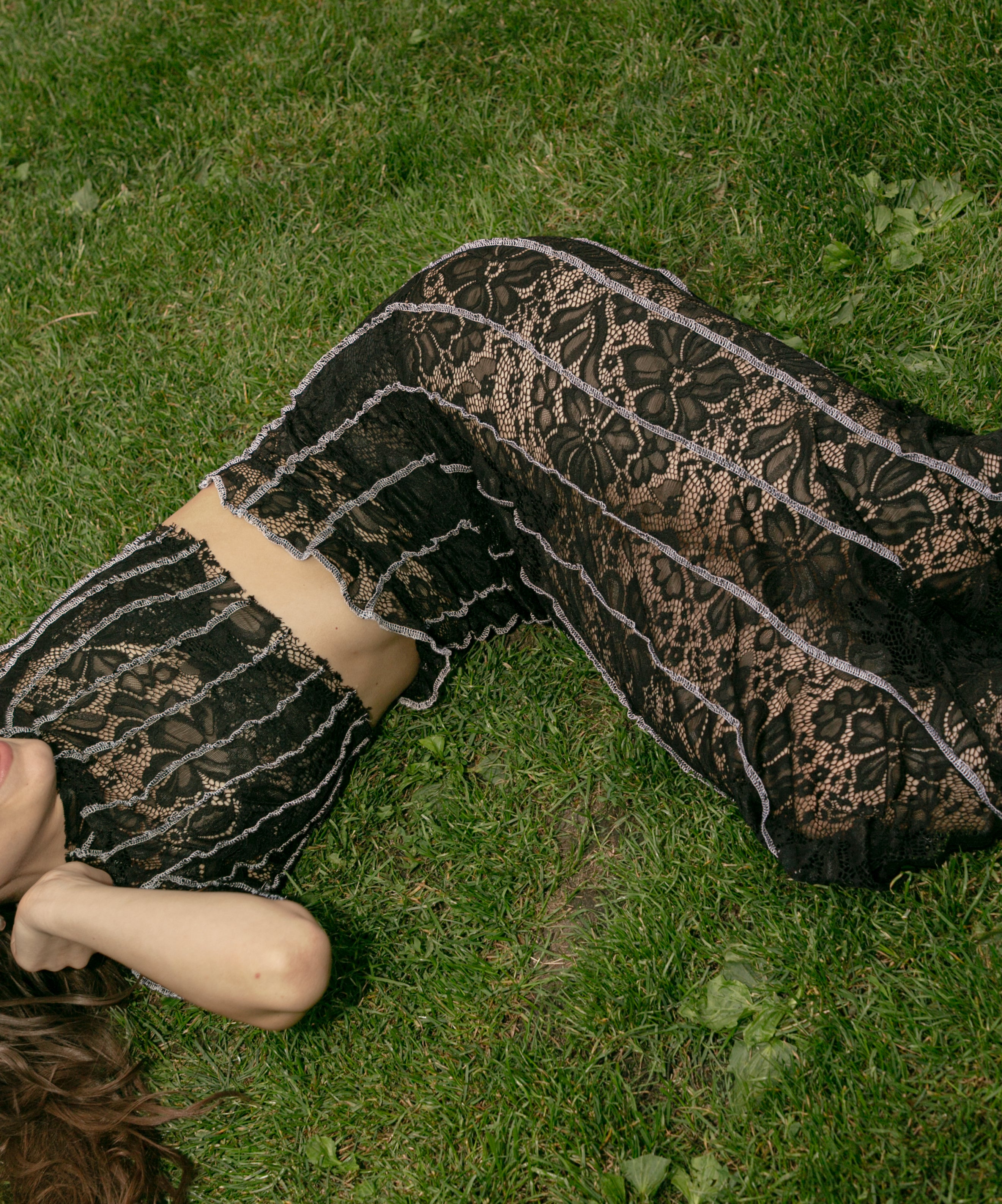 Country jersey skirt lace