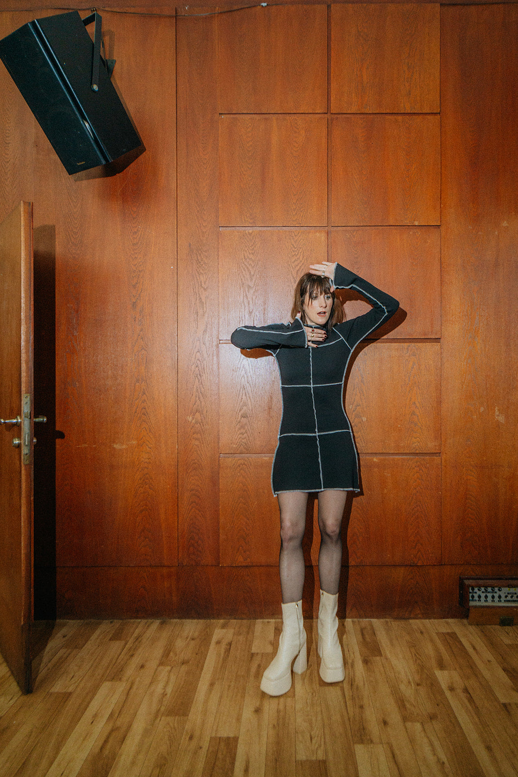 Long sleeve zero waste mini dress