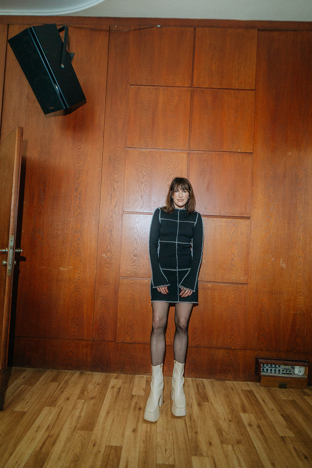 Long sleeve zero waste mini dress