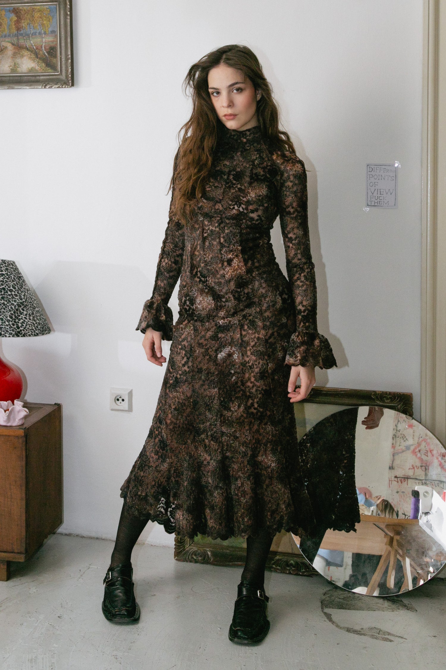 Raglan country lace dress