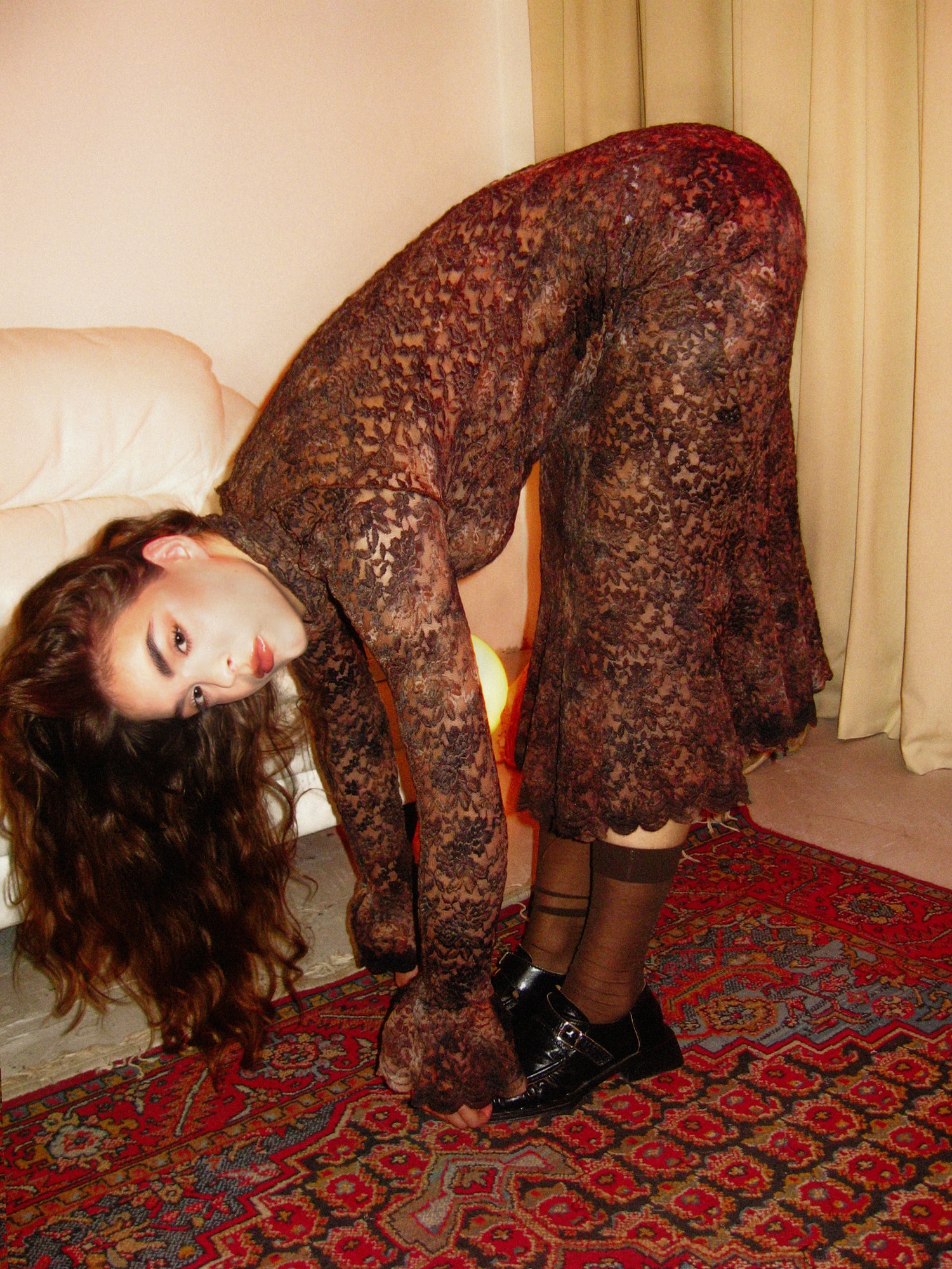 Raglan country lace dress