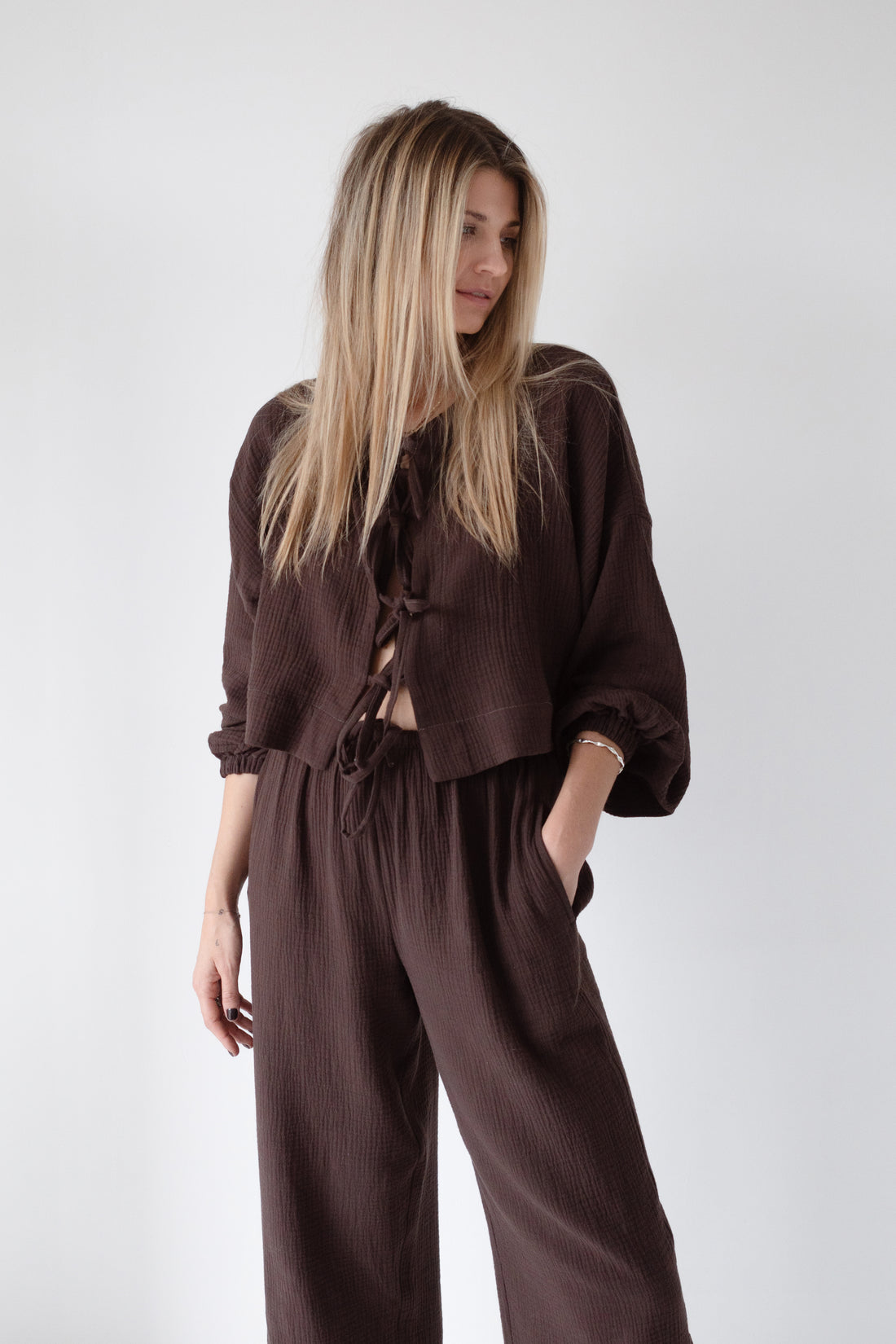 Tie muslin lounge set