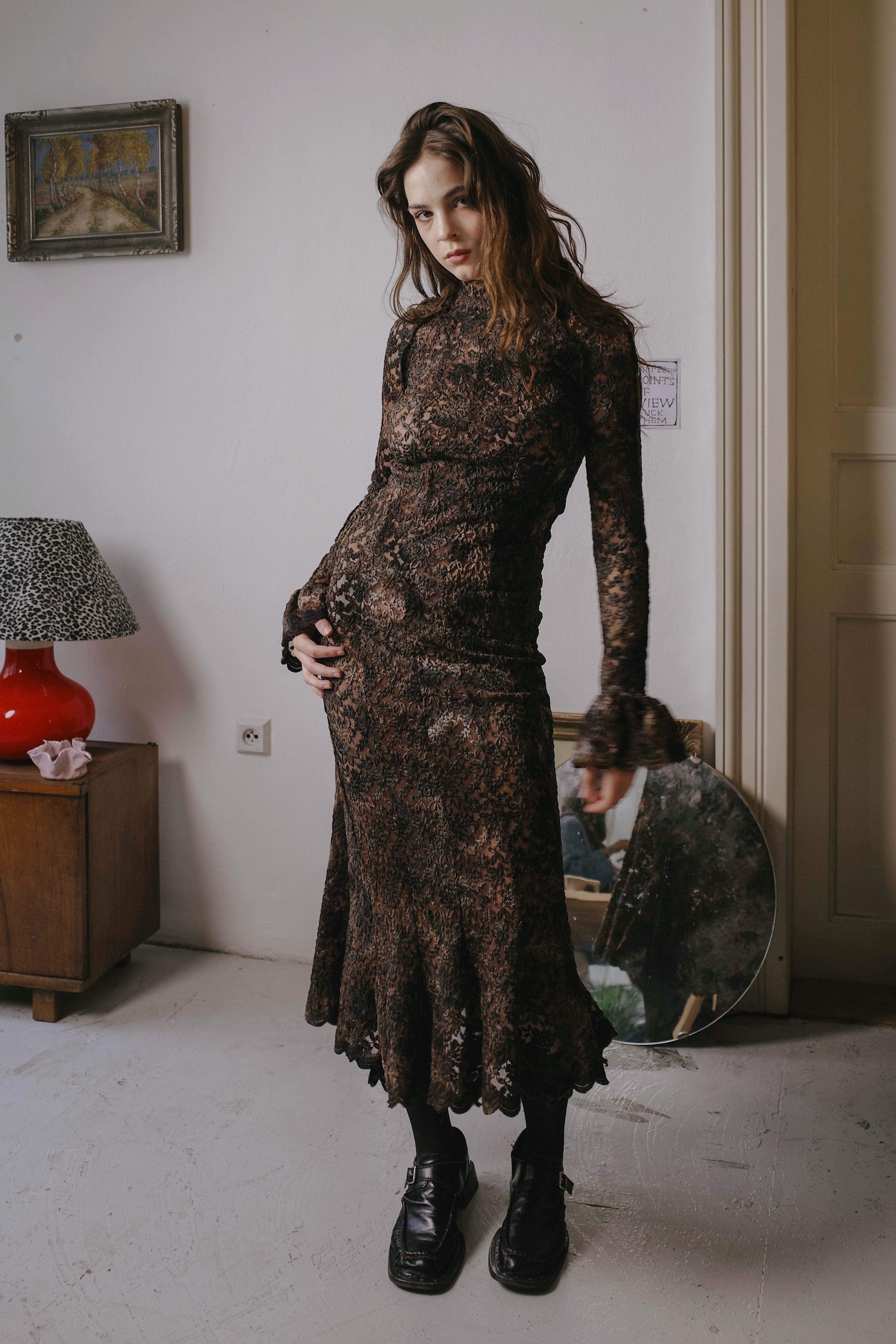 Raglan country lace dress