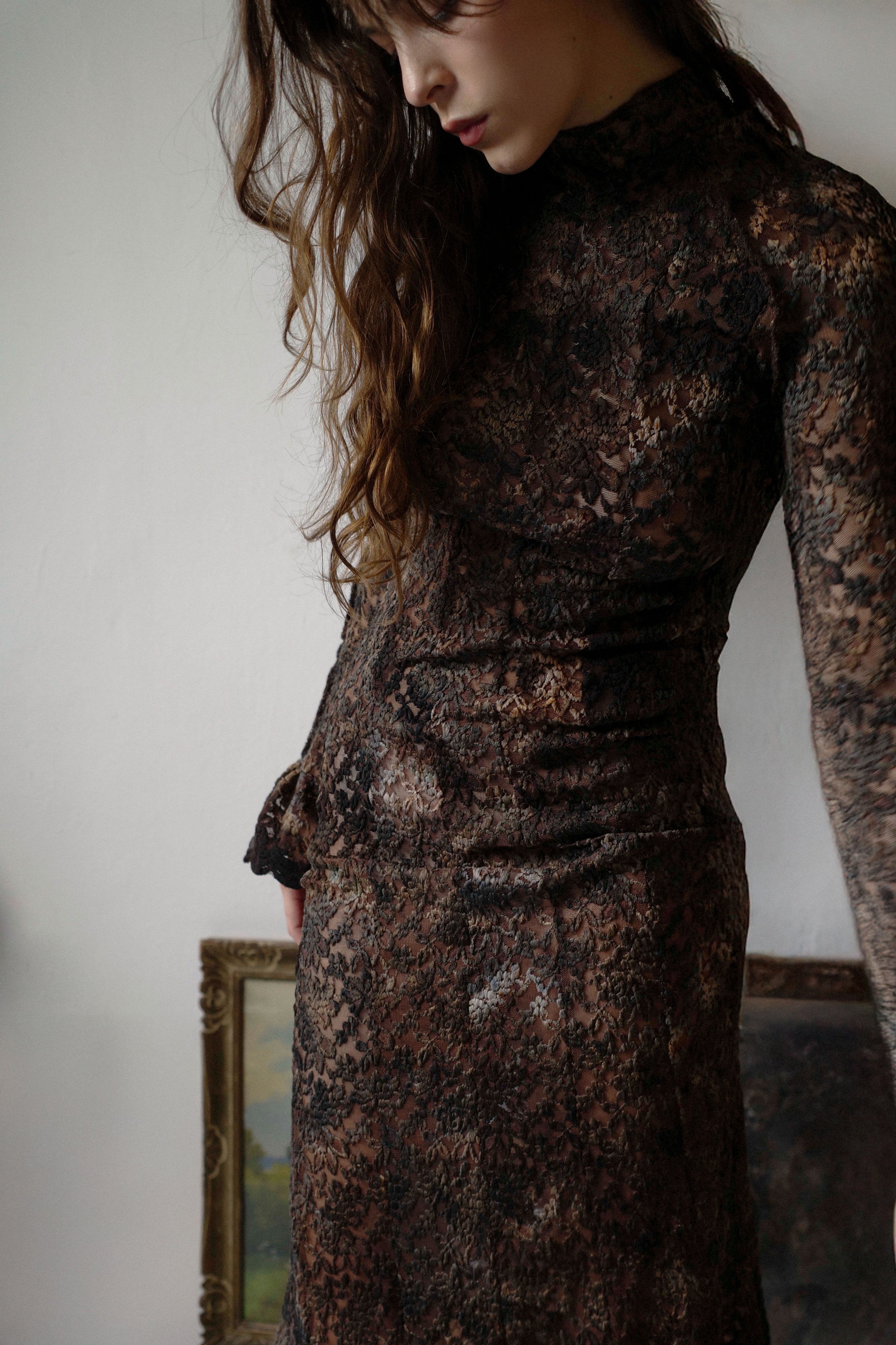 Raglan country lace dress