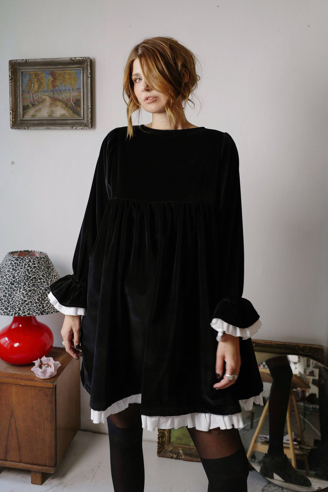 Country velvet dress