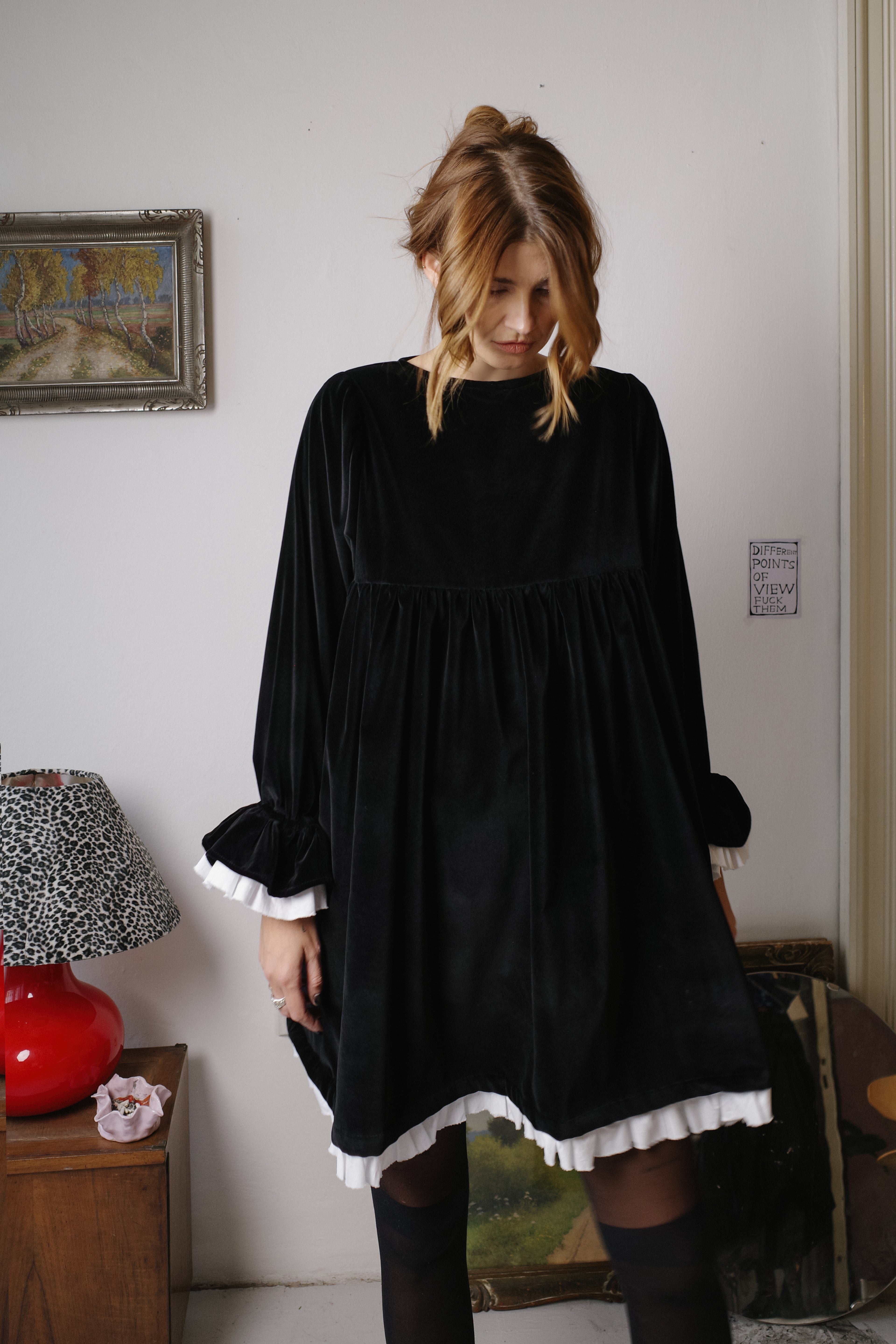 Country velvet dress