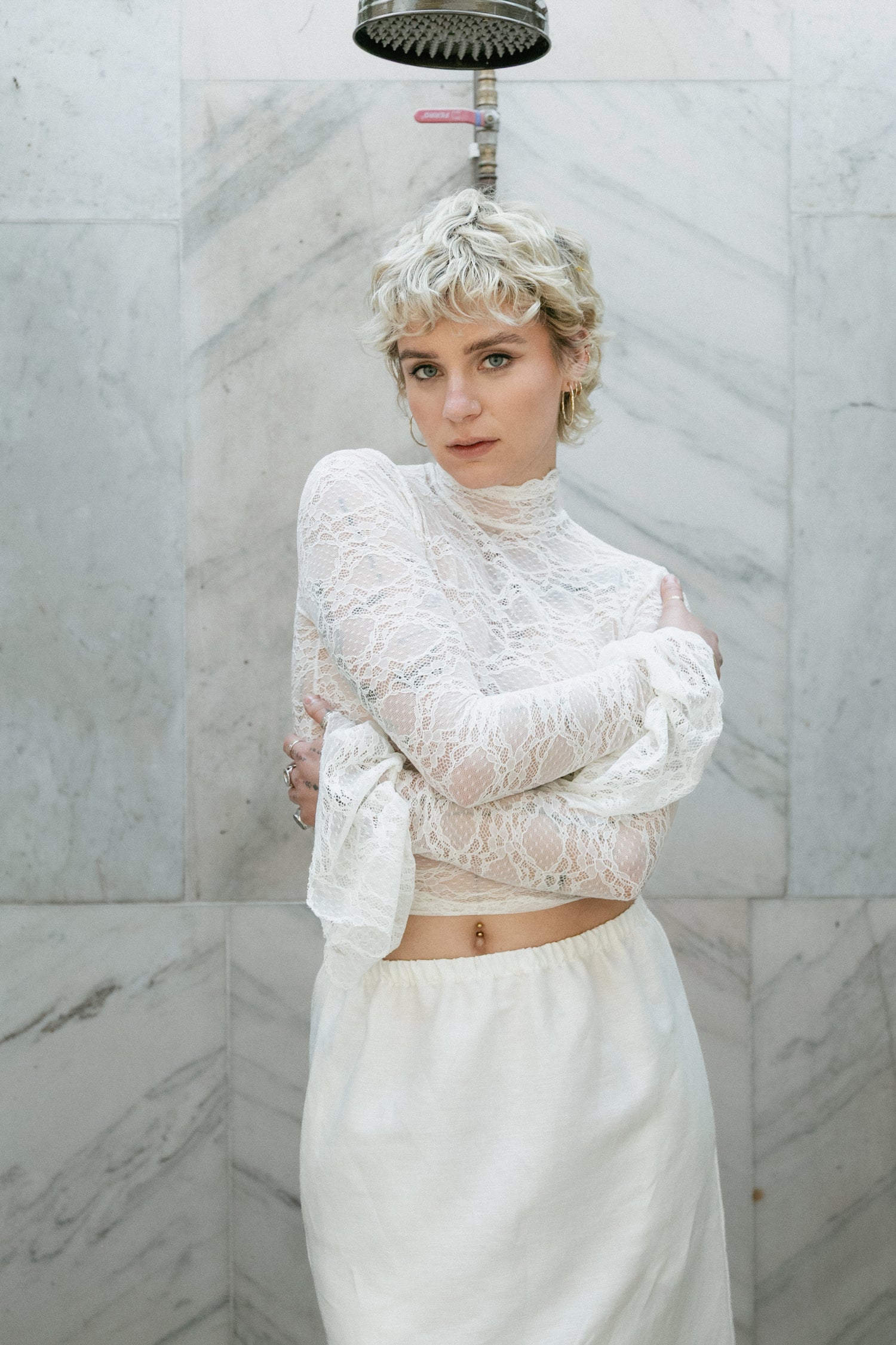 Long sleeve lace top