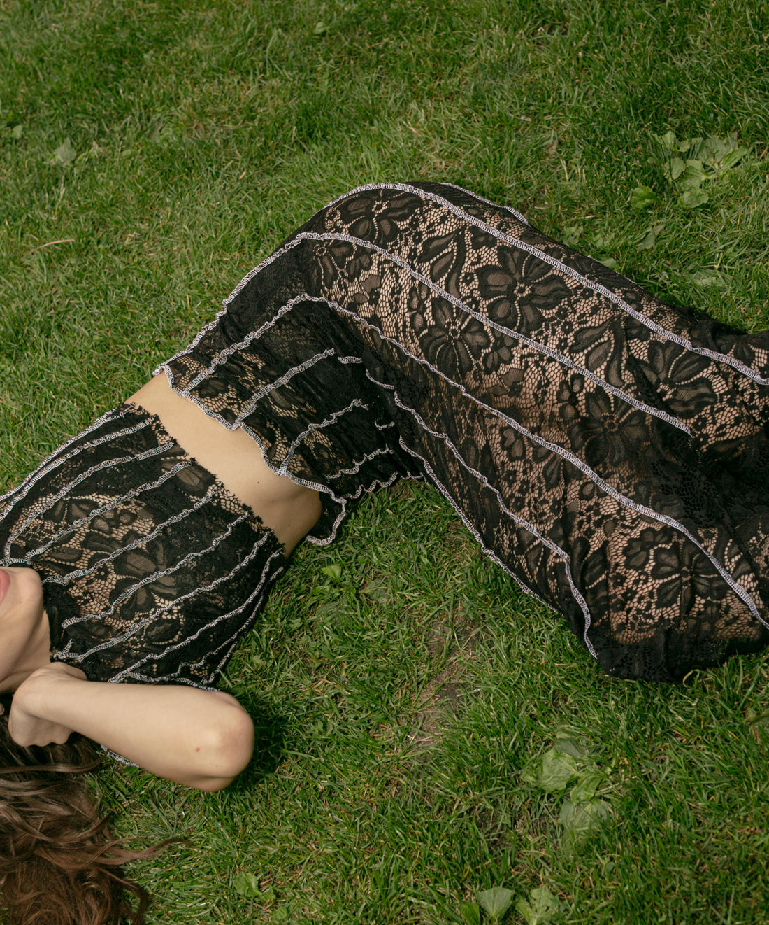 Country jersey skirt lace