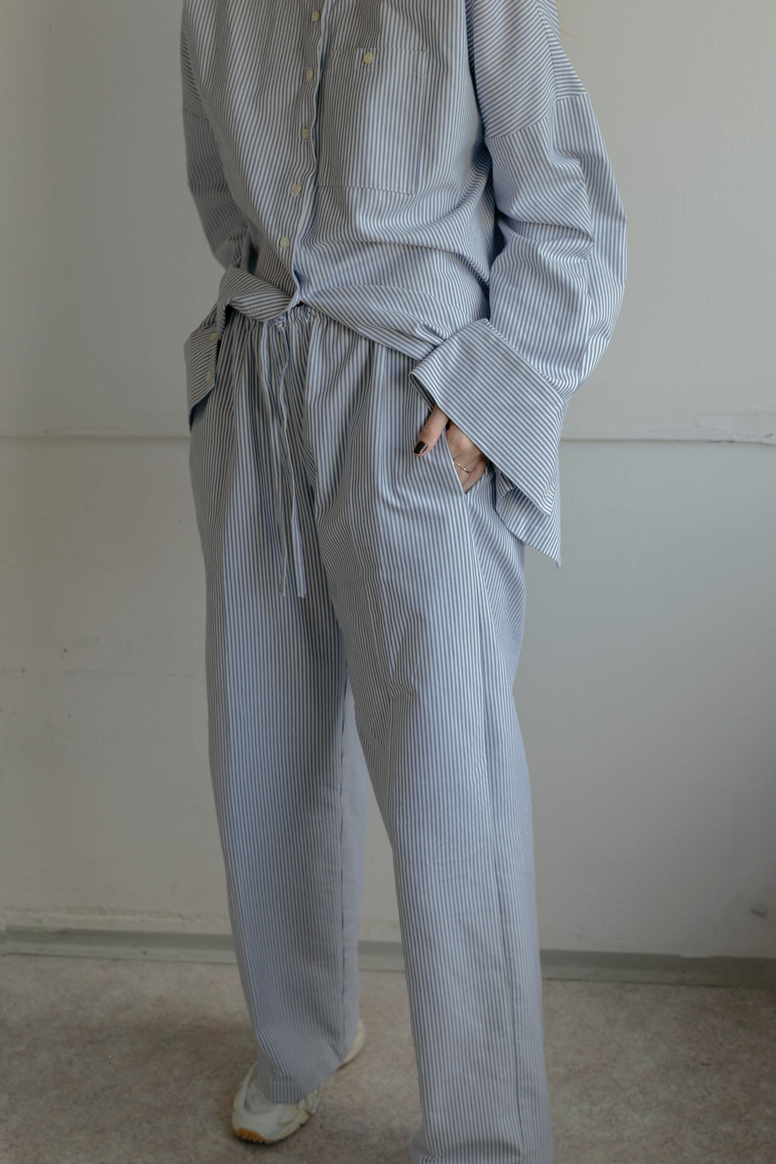 Stripe canvas pj trousers